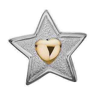 Christina sølv Dreaming Hearts Stjerne med forgyldt hjerte, model 623-S89 køb det billigst hos Guldsmykket.dk her